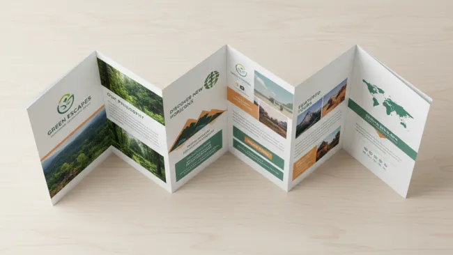 accordion folded brochure