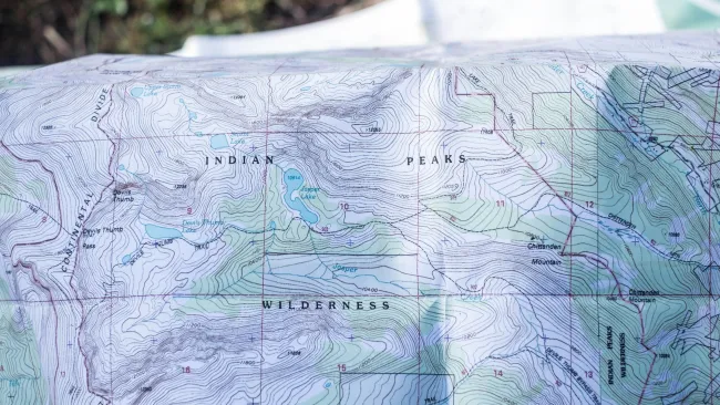 folded topographic map