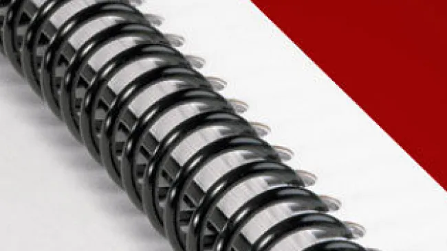 a close-up of a black and red metal object