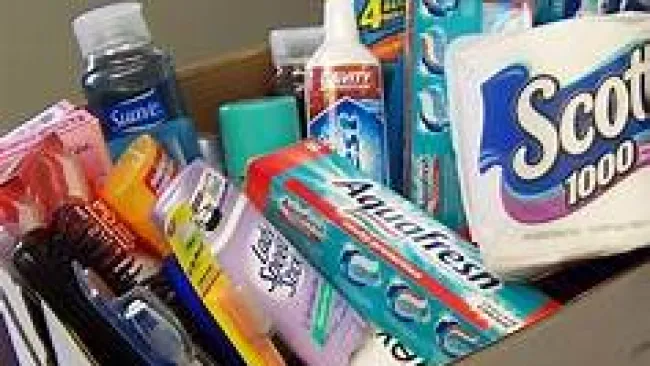 a group of products on a shelf