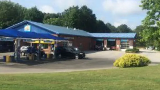 a car parked outside a building