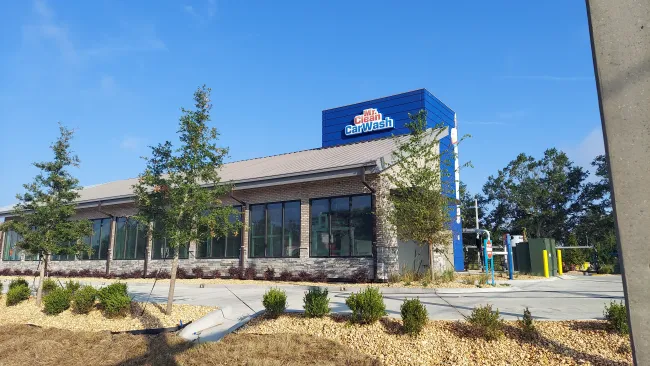 a building with a sign on it