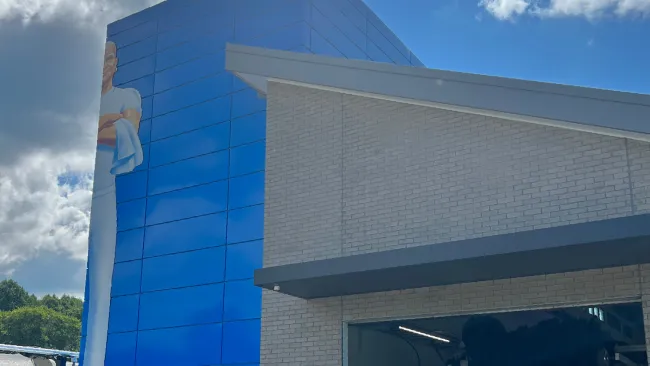 a building with a glass front