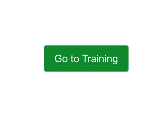 Green rectangular button with white text saying Go to Training on a white background.