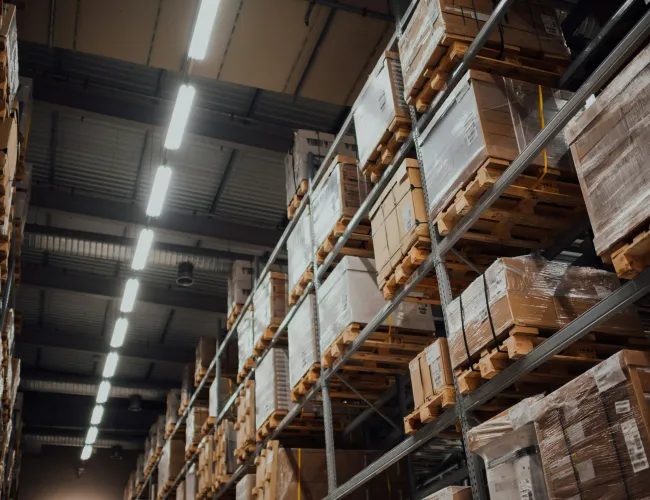 a warehouse full of boxes