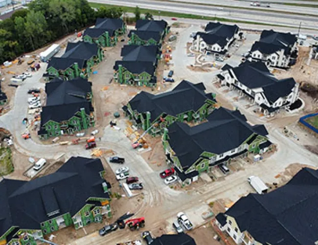 Mattco multi-family new construction roofing Stafford Place Apartments Azle TX