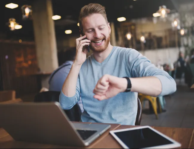 a person on a phone