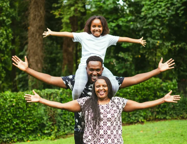 a group of people posing for the camera