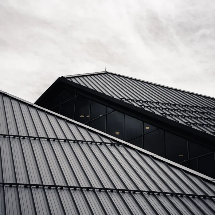 a building with a glass roof