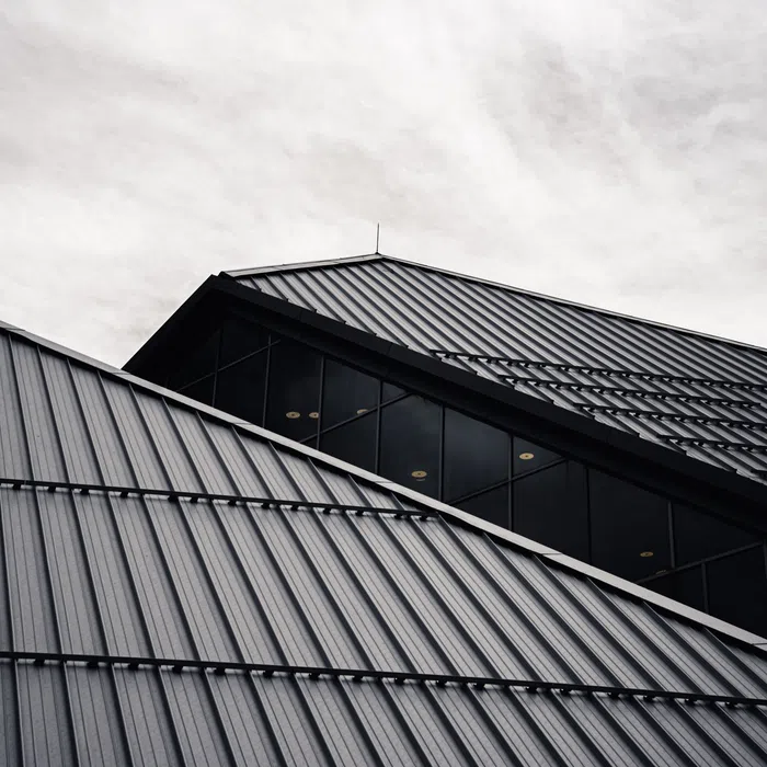 a building with a glass roof