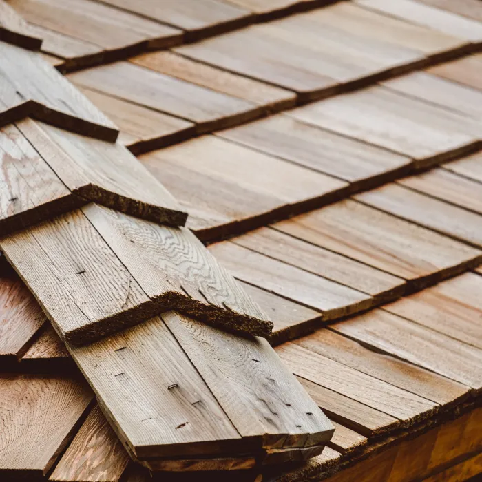 wooden shingles