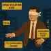 Blindfolded man represents HIPAA violation risk due to unsecured access points and missing FTC safeguards