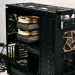 a black computer tower