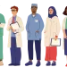 a group of people wearing clothing