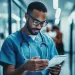 effective HIPAA training with a man looking at a tablet
