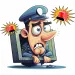 security guard caught snooping cartoon