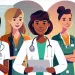 HIPAA covered entities, business associates, doctors, nurses, holding laptops