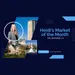 Heidi’s Market of the Month Tallahassee FL with city buildings, fountain, and a professional woman portrait.