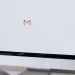 a screen with a red line