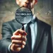 a man holding a magnifying glass