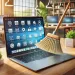 a laptop on a table