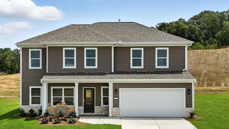 a house with a garage