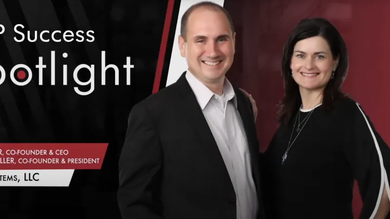 MSP Success Spotlight with Rene Miller and Michele Miller of Ener Systems, LLC, smiling professionally.