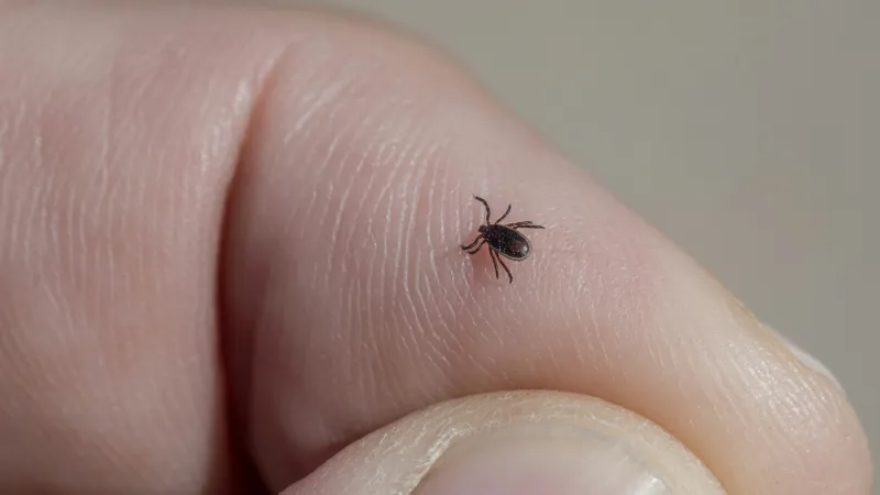 a small insect on a person's finger