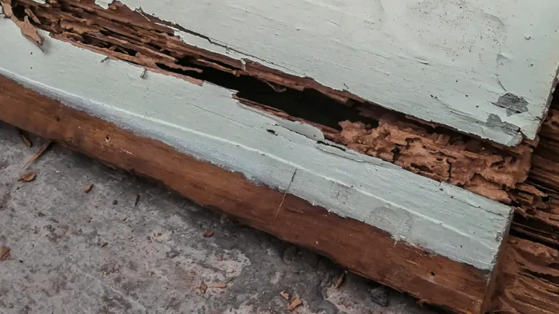 a close up of a concrete wall