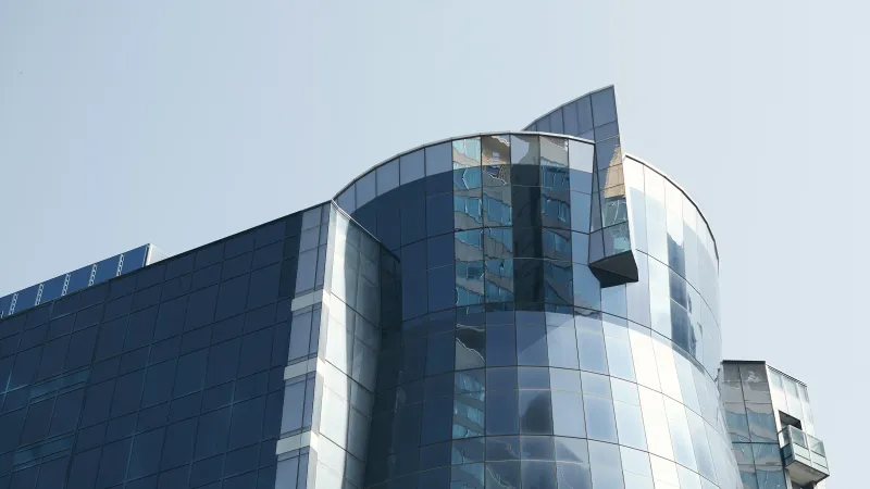 a low angle view of a building