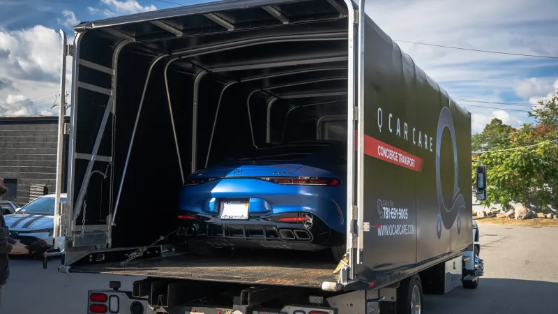 a large truck with a trailer