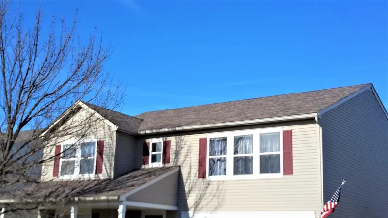 All items used are part of the Owens Corning roofing system, including the shingles and matching ridge caps. All roof penetrations are custom painted to match the roofing system color for that added special touch.