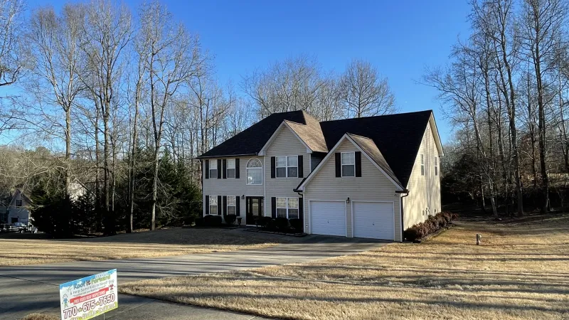 a house with a garage