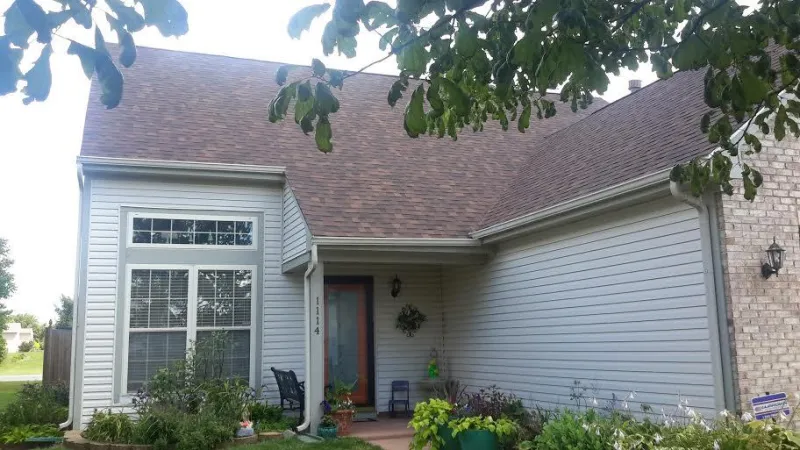 These Owens Corning Duration Shingles are in the Brownwood color.