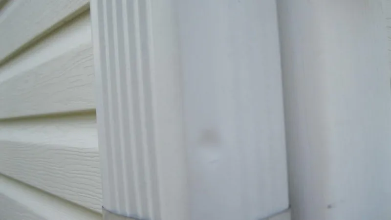 This gutter in Fayetteville, GA had unbelievable hail hits on it!