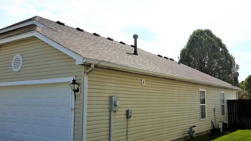 The shadow lines along with these shingles give the home a beautiful dimension.