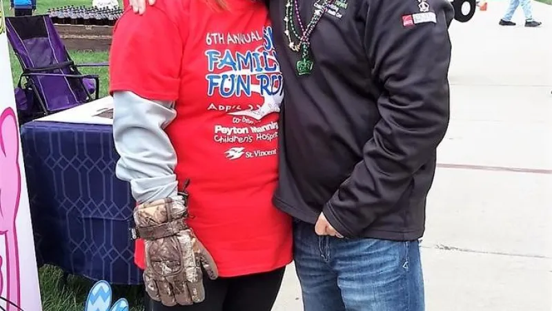 Roof It Forward COO Craig Stevens and Marketing Director daughter Kaitlyn Stevens