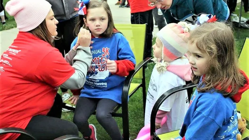 Face painting was another popular event.
