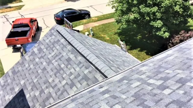 These shingles along with the shadow lines give the roof beautiful dimensions.
