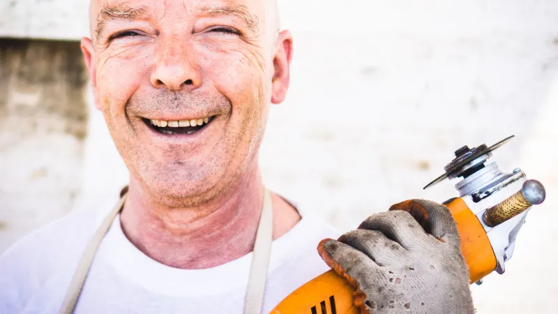 a man smiling for the camera