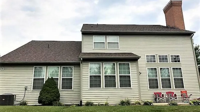 These Owens Corning Duration Shingles, along with the shadow lines, give the roof beautiful dimensions.