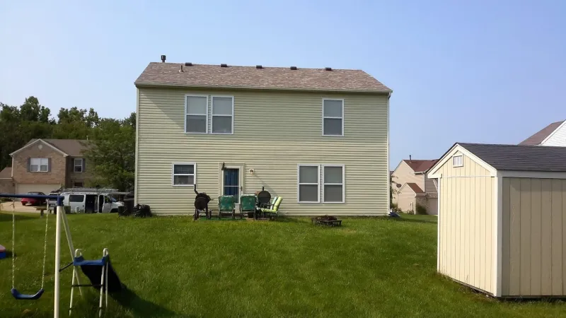 All items used are part of the Owens Corning roofing system, including the shingles and matching ridge caps. All roof penetrations are custom painted to match the roofing system color for that added special touch.