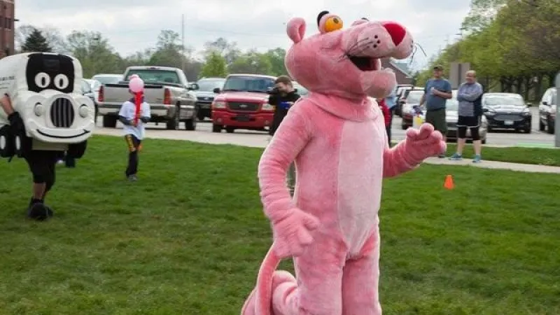 As you can see - the Pink Panther had a blast at the event!
