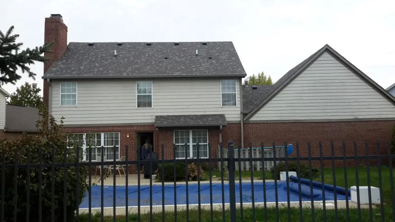 Owens Corning Duration Shingles in the Colonial Slate color.