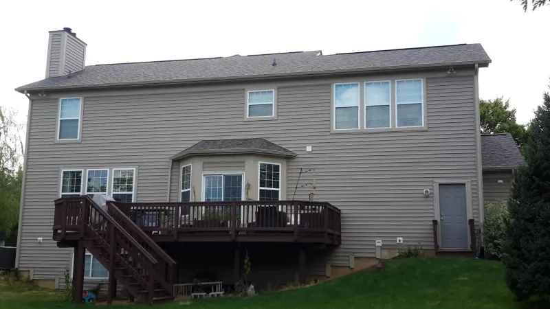 All items used are part of the Owens Corning roofing systems, including the shingles and matching ridge caps. All roof penetrations are custom painted to match the roofing system color for that added special touch.