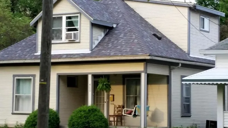 These Duration shingles are in the Colonial Slate color and look absolutely gorgeous on this home.