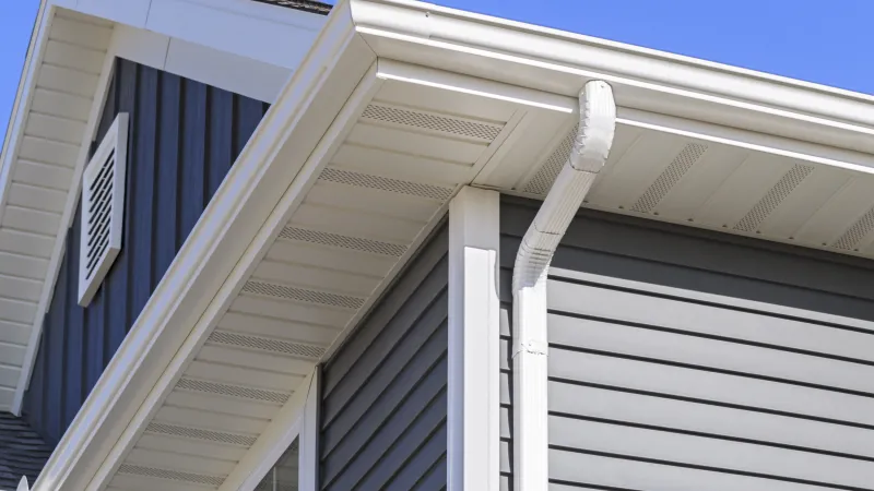 a gutter on a house