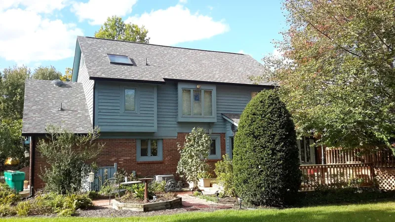All items used are part of the Owens Corning roofing system, including the shingles and matching ridge caps. All roof penetrations are custom painted to match the roofing system color for that added special touch.