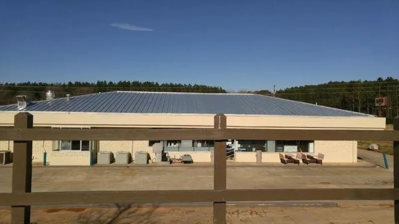 The locking system on this metal roof will ensure blow offs are nearly impossible.