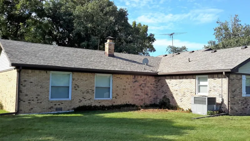 All items used are part of the Owens Corning roofing system, including the shingles and matching ridge caps. All roof penetrations are custom painted to match the roofing system color for that added special touch.